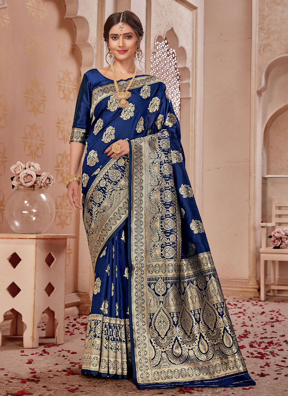 Navy blue hotsell fancy saree