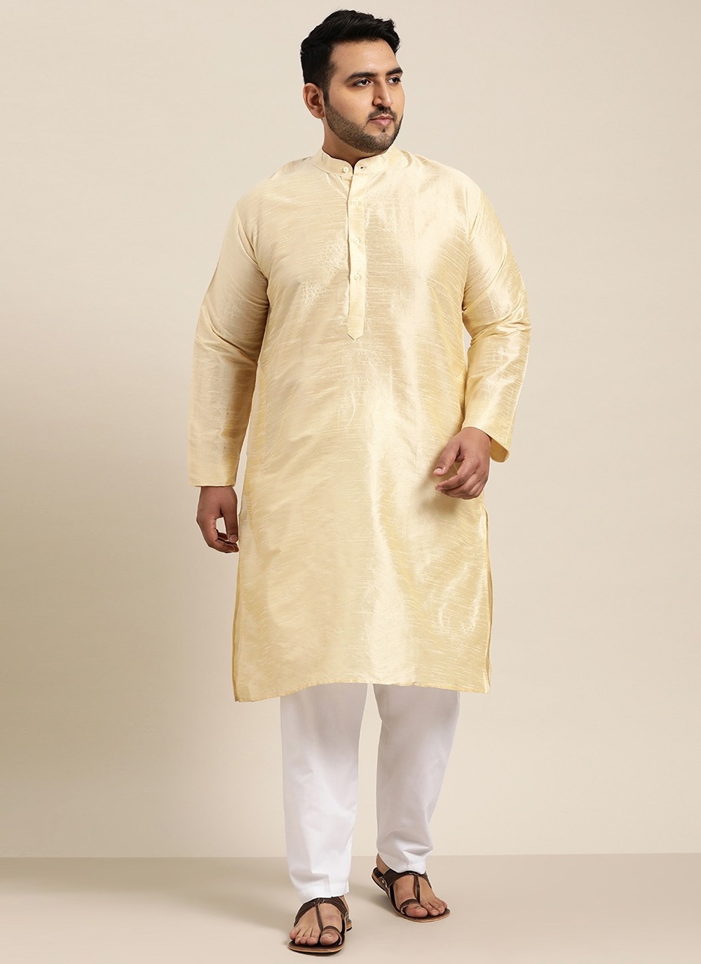 Buy Cream Kurta Pyjama 215237