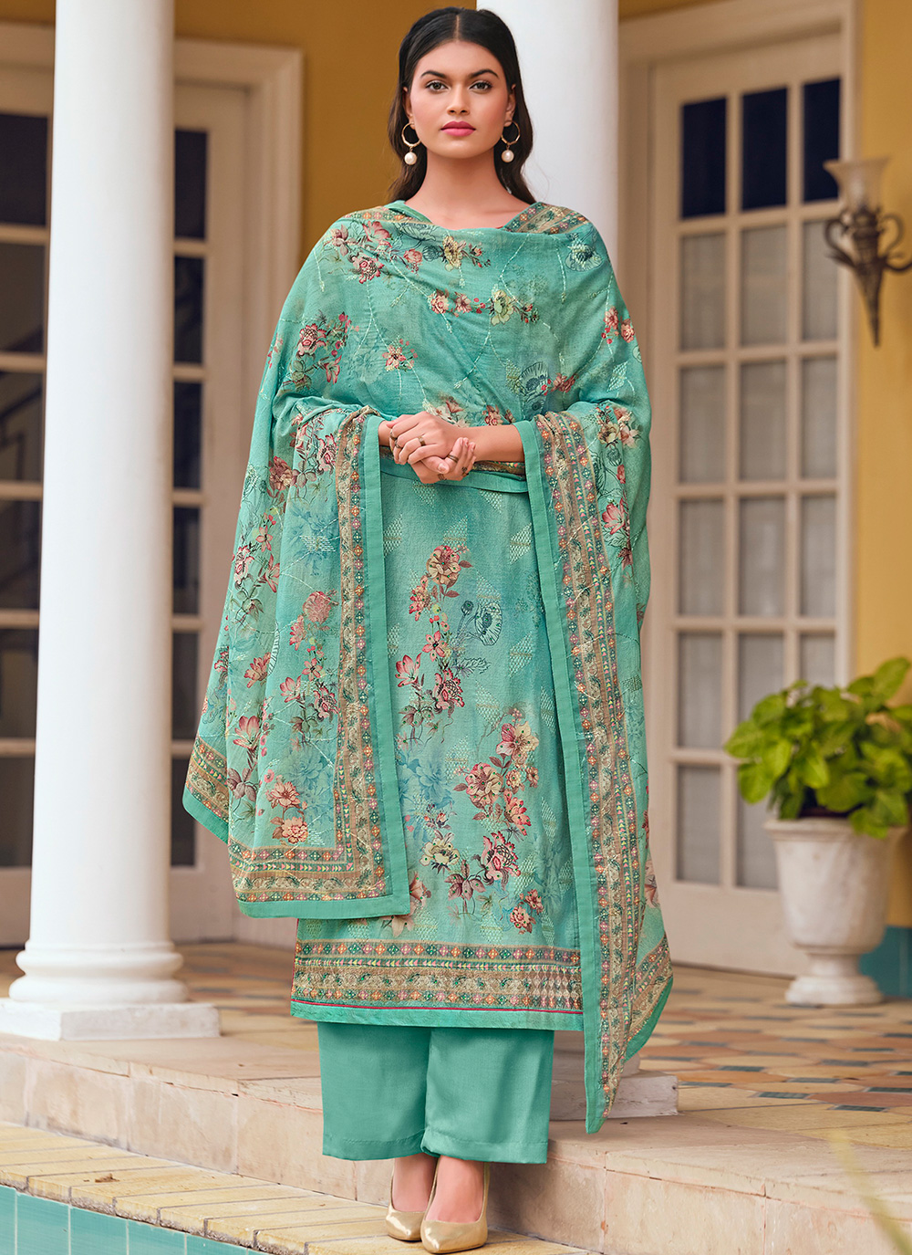 Floral palazzo outlet suits