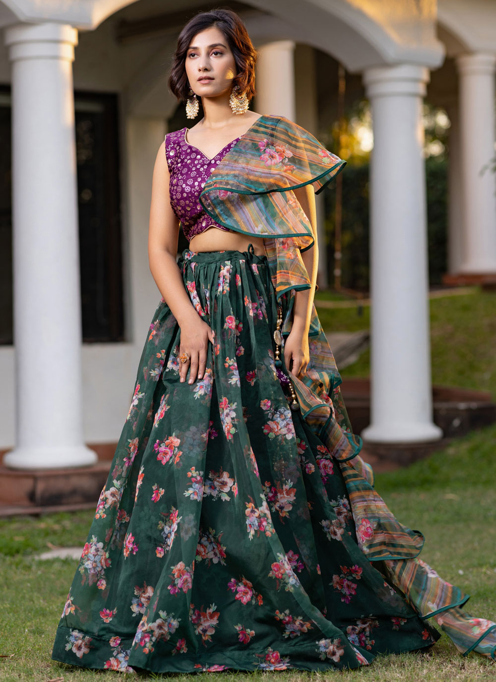 Silk Multi Colour Readymade Lehenga Choli