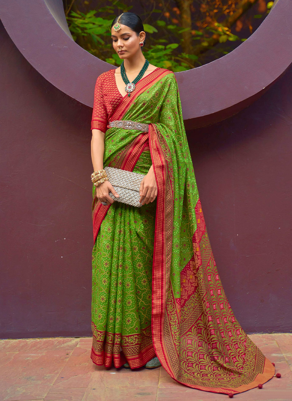 Shop Online Green Saree 243739