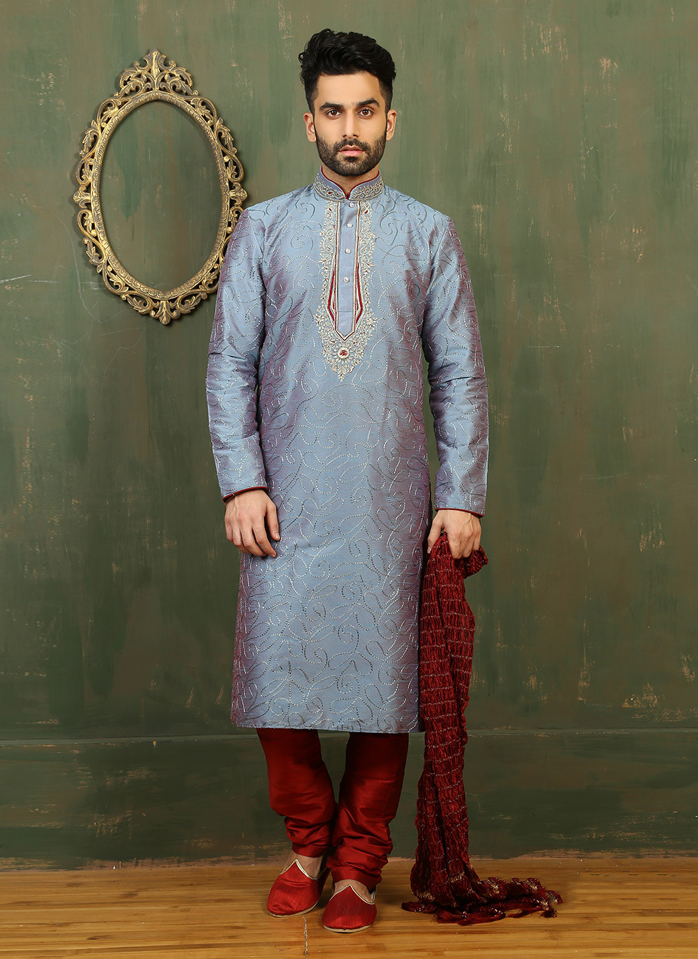 Lavender Embroidered Sherwani buy online