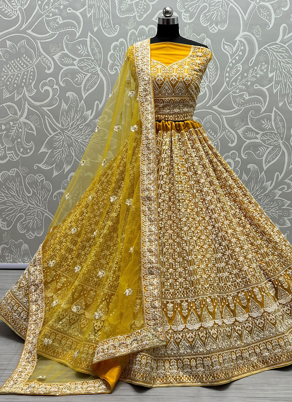 Buy Mustard Color Trendy Lehenga Choli Online