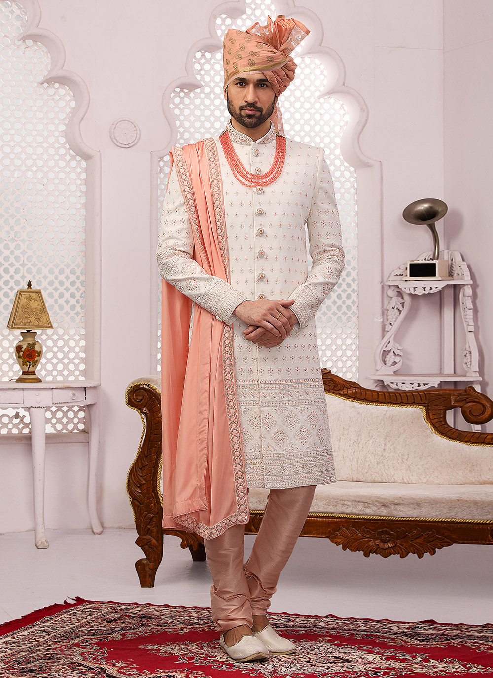 Off white outlet color sherwani