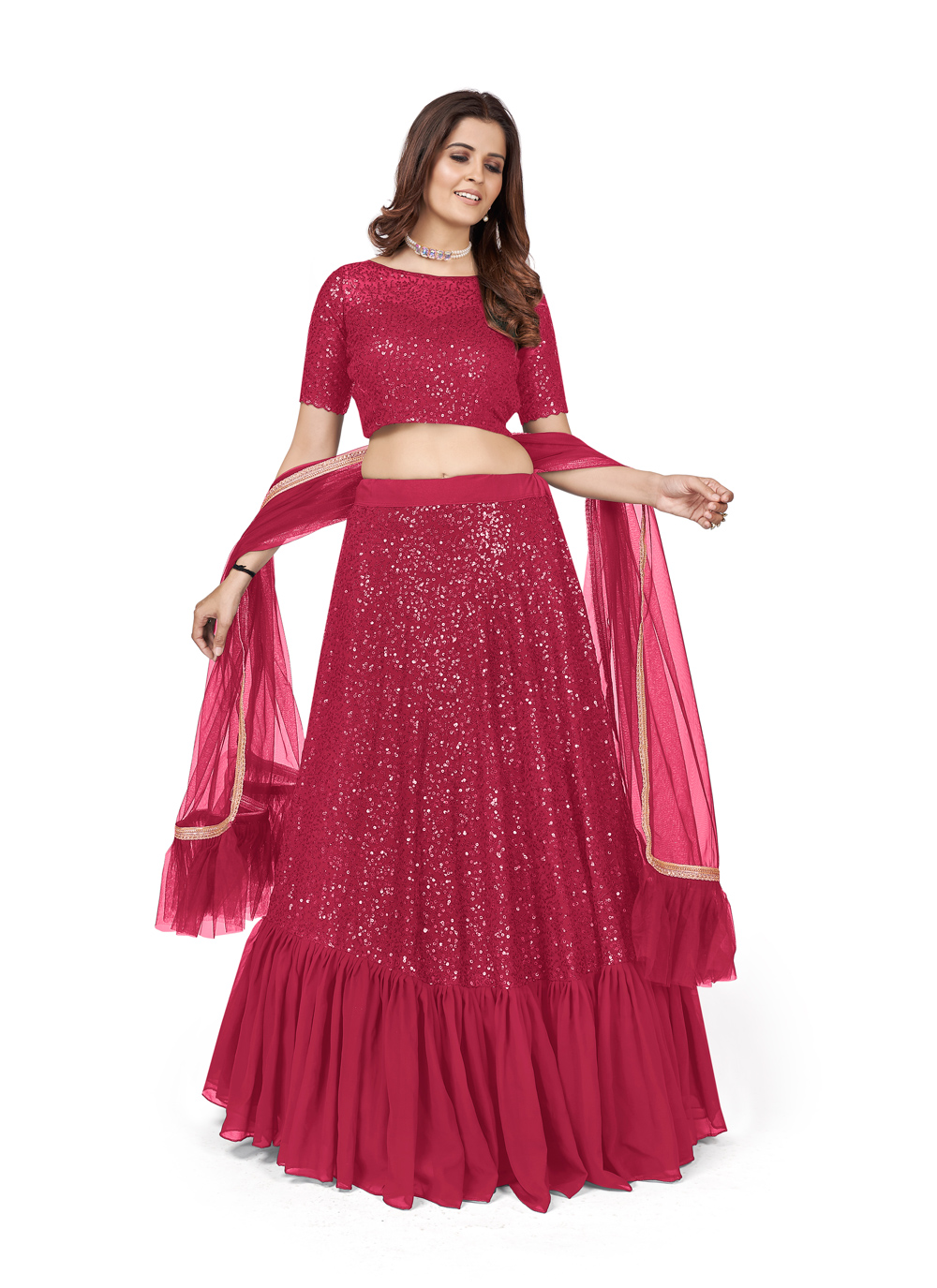 Buy Pink Color Designer A Line Lehenga Choli : 238058 - Lehenga Choli