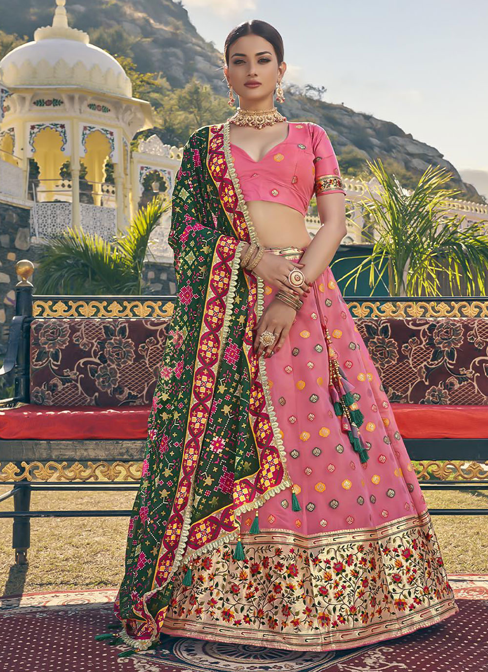 shop-pink-organza-designer-lehenga-choli-online-234690