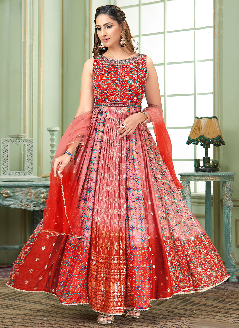 Anarkali hot sale churidar salwar