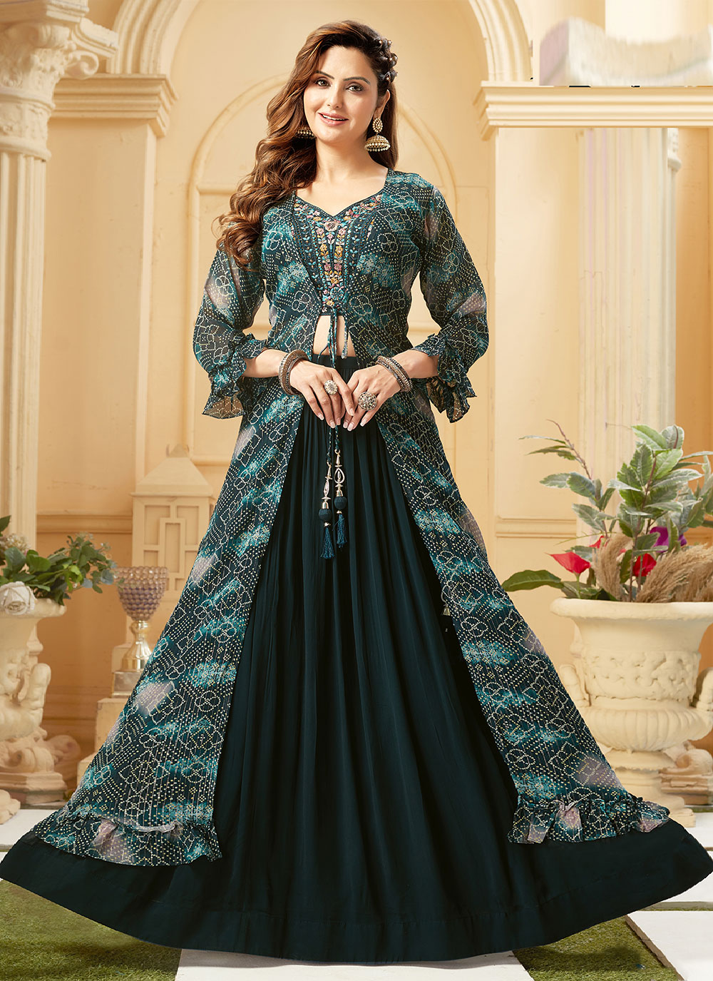 Buy Embroidered Festival A Line Lehenga Choli Online : 253349