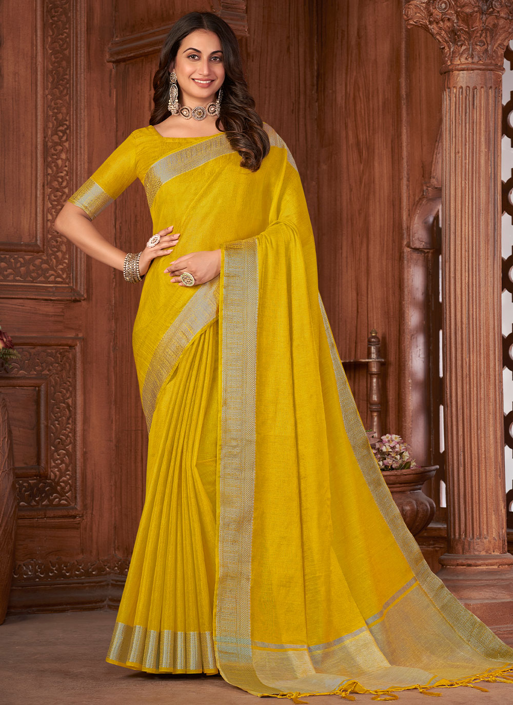 Plain khadi silk deals sarees online