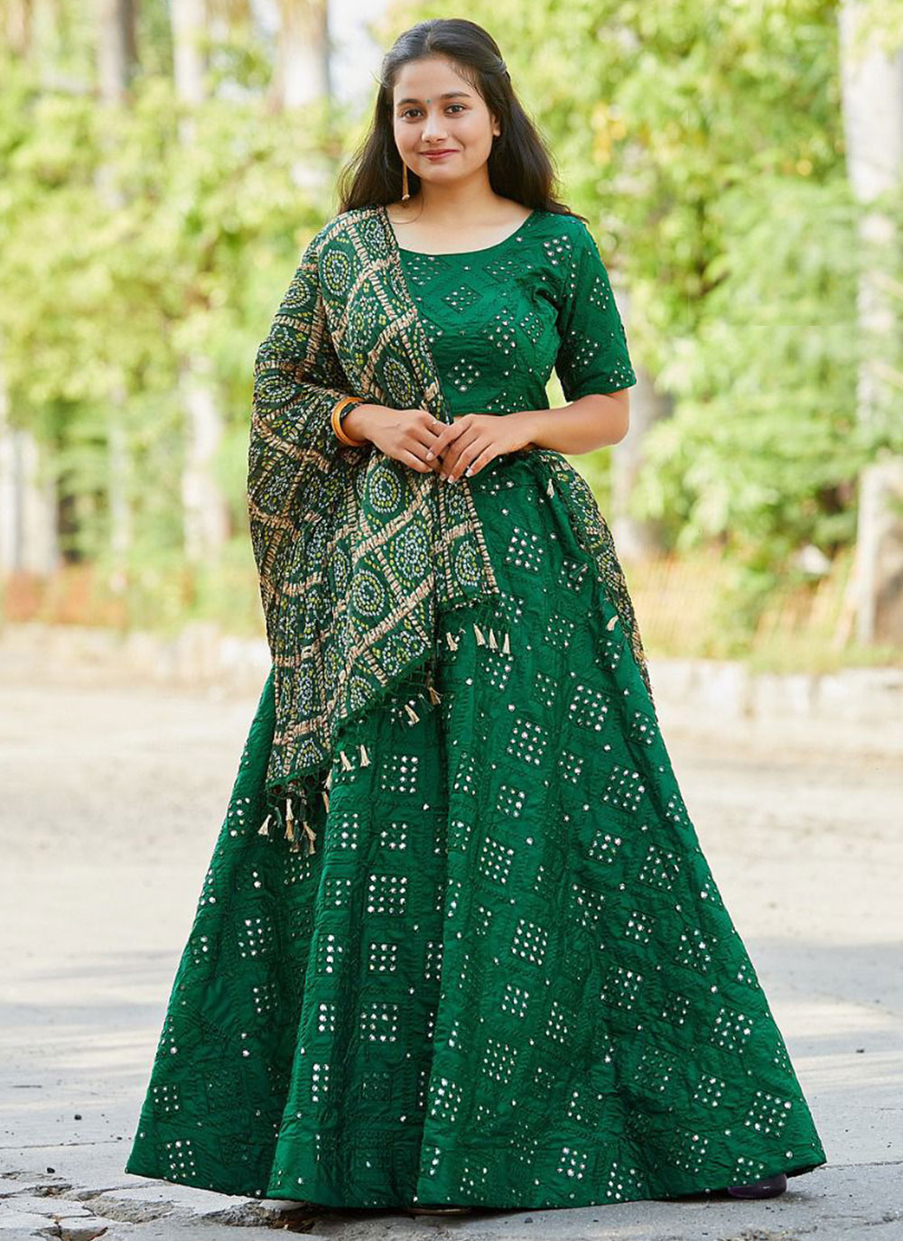 Teal Green Colored Floral Embroidered Banglori Silk Lehenga Choli |  lovelyweddingmall.com