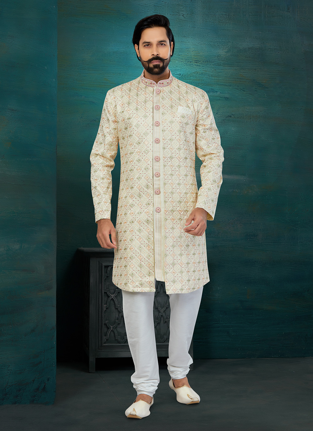 Firozi colour sherwani best sale