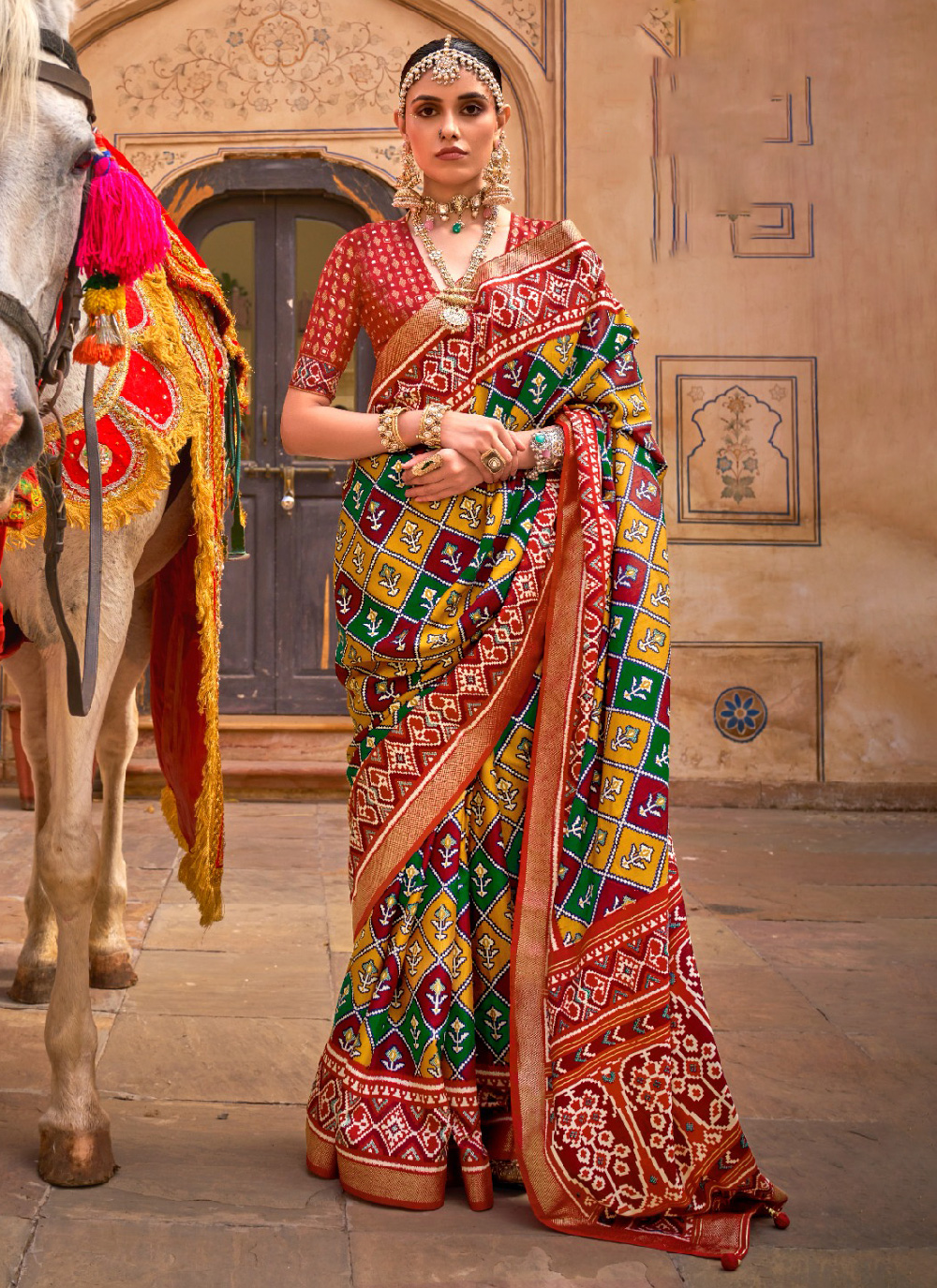 Multicolor Designer Saree