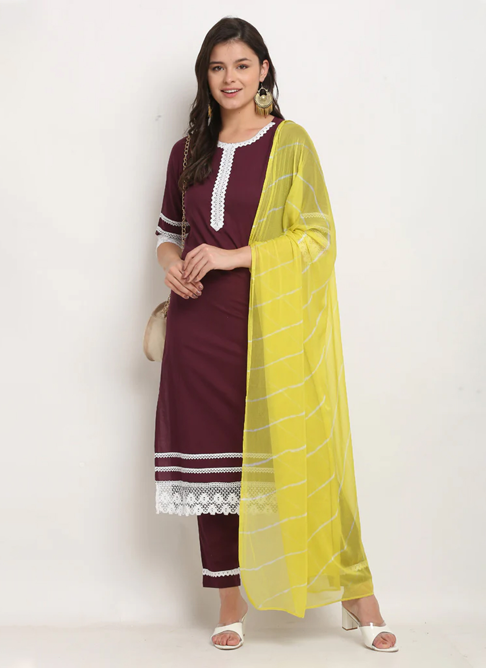 Buy Plain Readymade Salwar Kameez : 267055