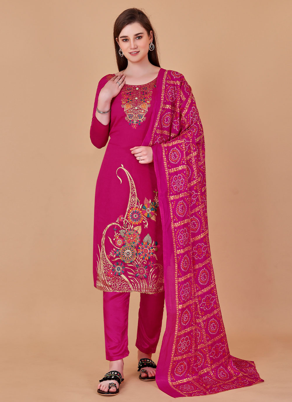 Banarasi silk salwar kameez material Clearance