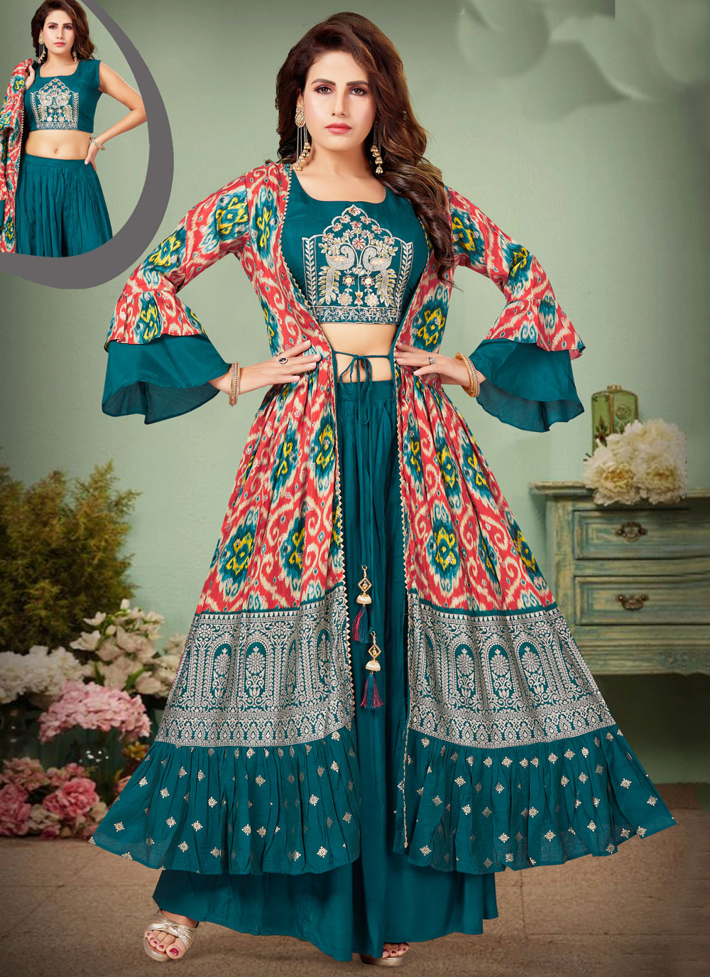 DUDScog Embroidered Semi Stitched Lehenga with Jacket - Buy DUDScog  Embroidered Semi Stitched Lehenga with Jacket Online at Best Prices in  India | Flipkart.com