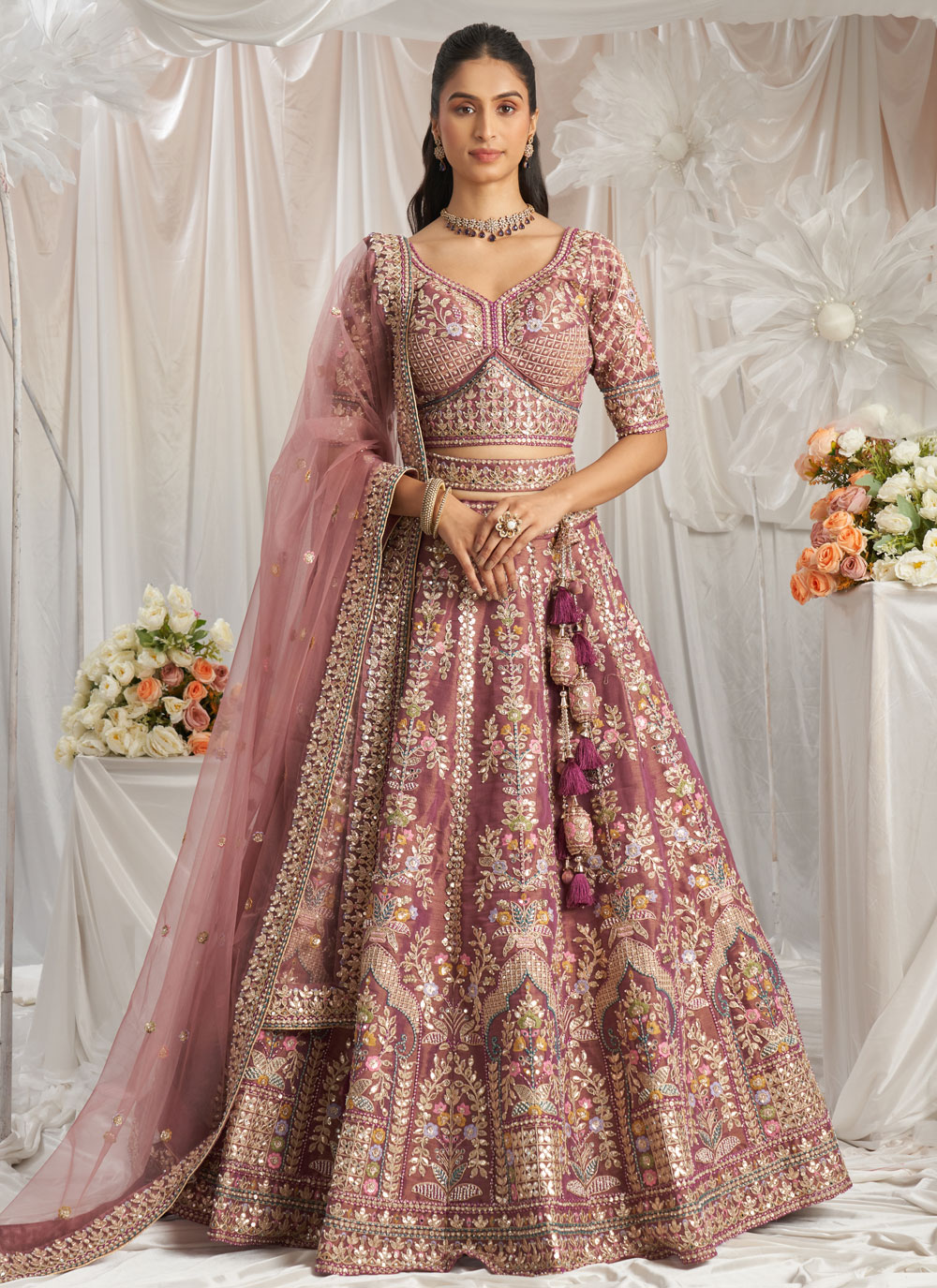 Fabulous Lehenga Choli orders for Women ,Ready to wear lehenga choli Lehenga Sequins And Zari Thread Embroidered Work